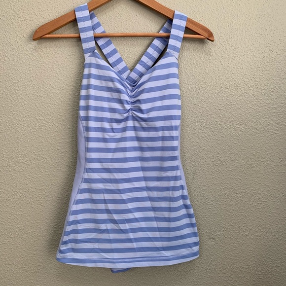 Lululemon purple striped core kicker tank 6 - Picture 2 of 6
